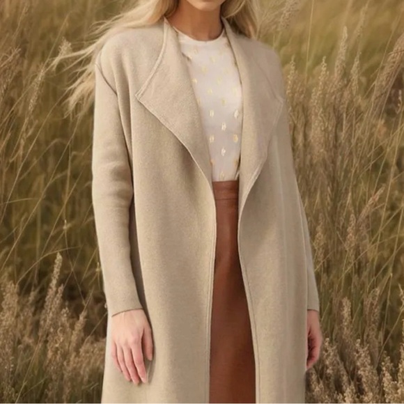 🔥SALE🔥NWT Chicwish Beige Long Cardigan Sweater - Picture 3 of 3